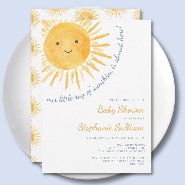 Solstråle Baby Shower Inbjudningar (Skapare uppladdad)