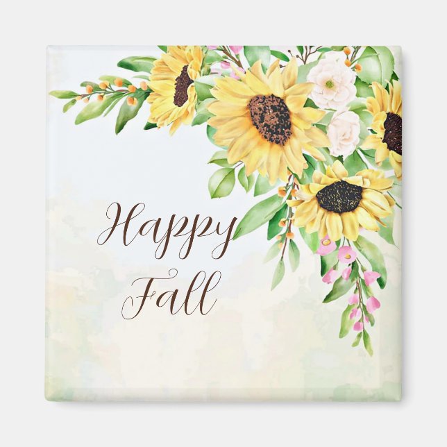 Solstråle bouquet med anpassningsbar text  magnet (Framsidan)