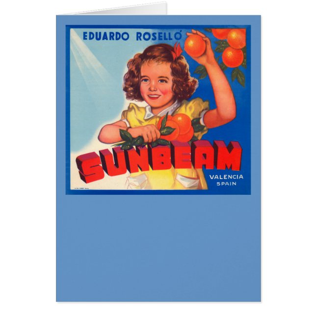 Solstråle Hälsningskort (Framsidan)