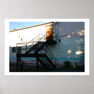 Solstråle på trappor poster