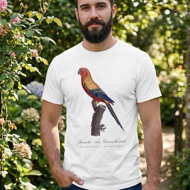 Solstråleara Hane, Aratinga Solstitialis T Shirt (Sun Parakeet Male, Aratinga Solstitialis. Men Basic White T-Shirt )