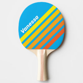 Solstrålning Hav Vinklad Randning med Namn Pingisracket