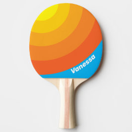 Solstrålning Havscirkel Rand med namn Pingisracket