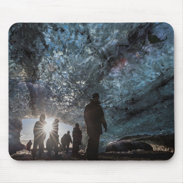 Solstrålning på människor i isgrotta musmatta (Framsidan)