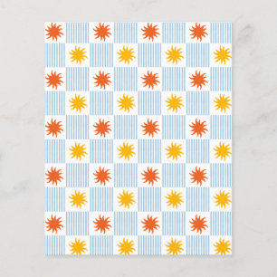 Solstrålning Schackbräde Scrapbookpapper - L