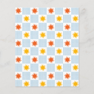 Solstrålning Schackbräde Scrapbookpapper - L
