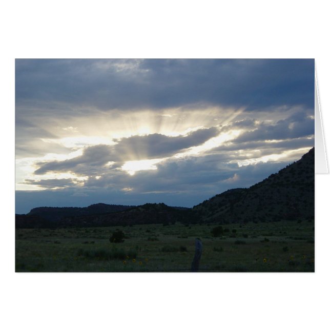 Solstrålningskort Hälsningskort (Framsidan Horizontal)