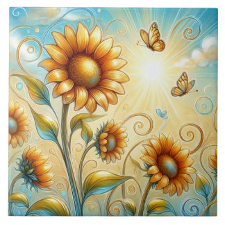 Solstråsserenad Kakelplatta