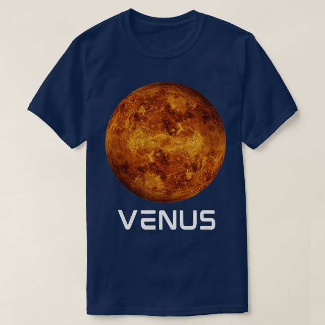 Solsystem 2:a planeten Venus Rymden T Shirt (Design framsida)