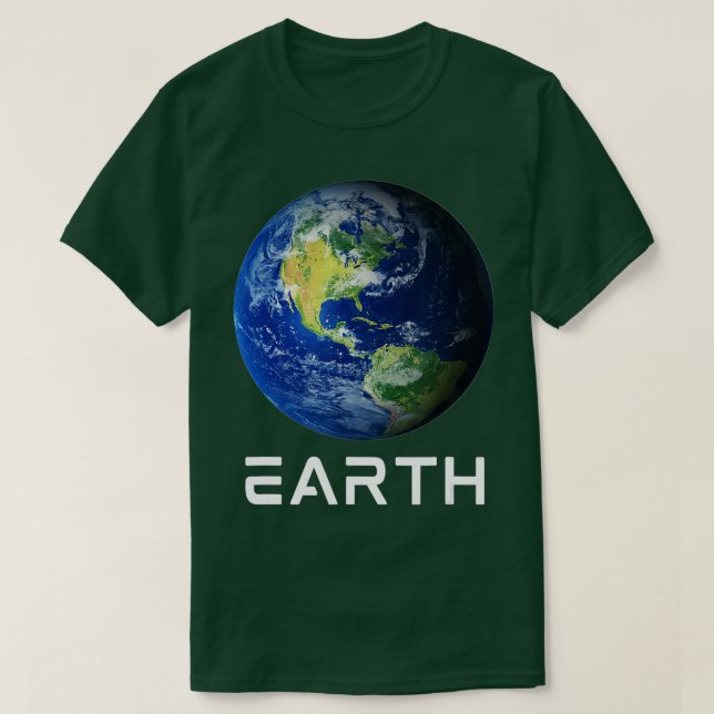 Solsystem 3:e planeten jorden Rymden T Shirt (Design framsida)