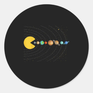 Solsystem Astronomi Rymd Videospel Roliga Gra Runt Klistermärke