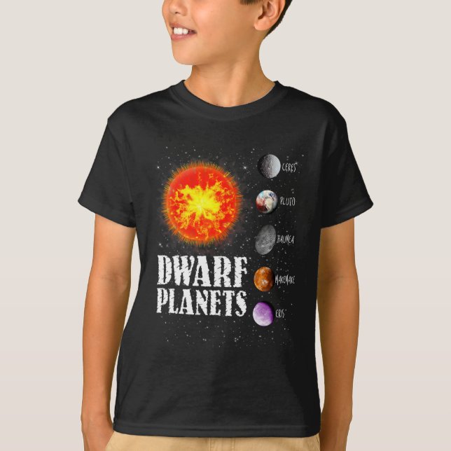Solsystem - Dwarf Planets Gift T Shirt (Framsida)