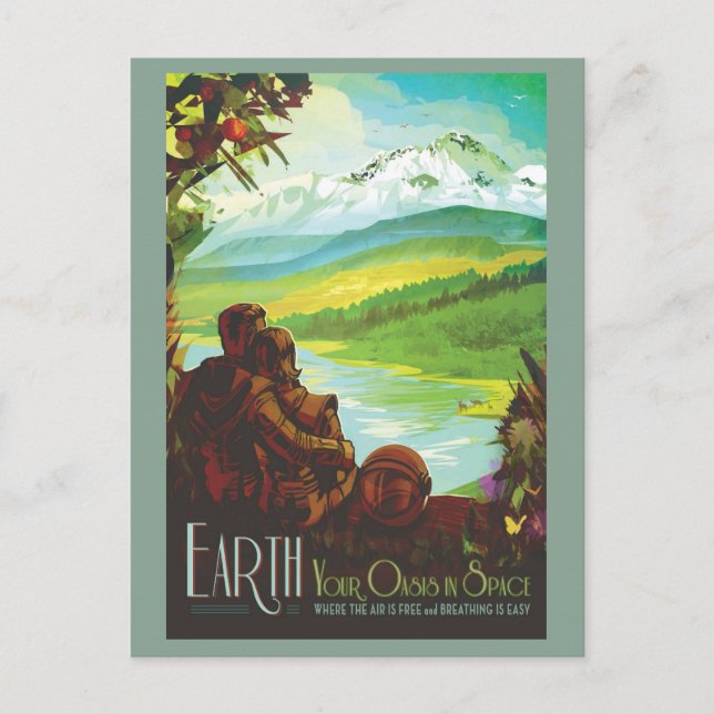 Solsystem för jordrymdsrymd vykort (Framsida)