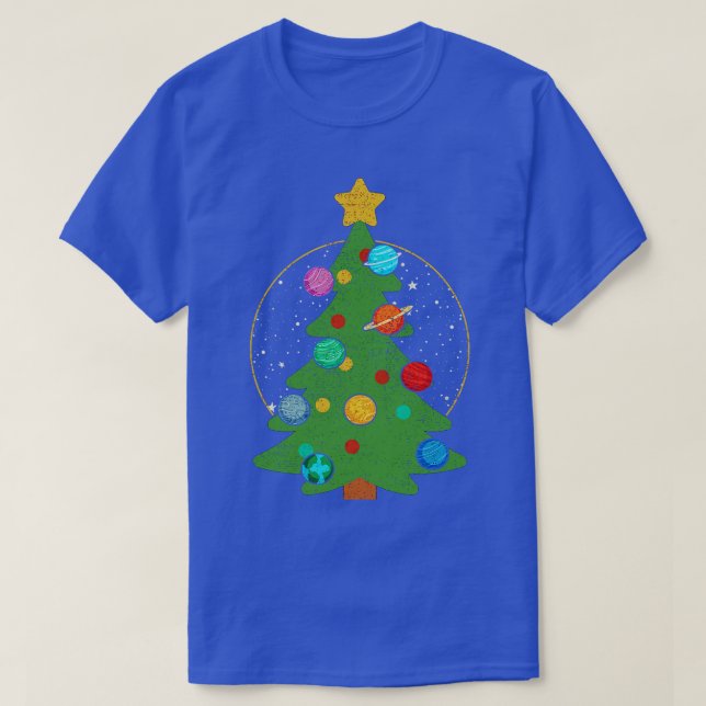 Solsystem för julgran-planeter 1 t shirt (Design framsida)