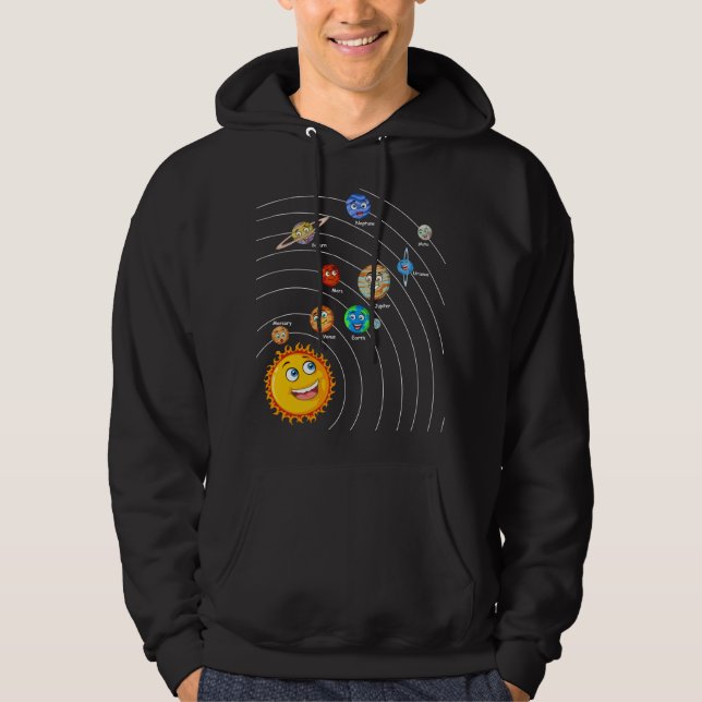 Solsystem Hoodie (Framsida)