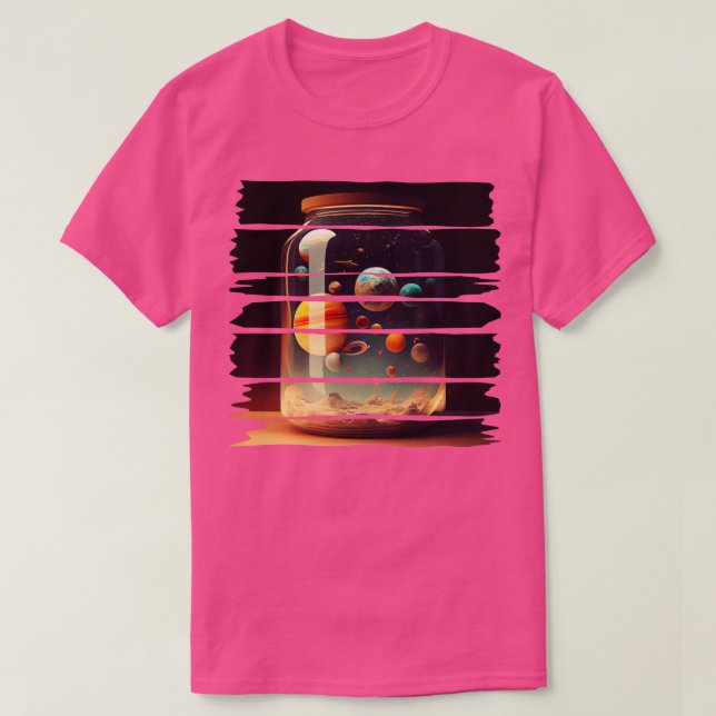 Solsystem i Burk T Shirt (Design framsida)