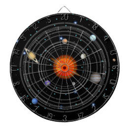 Solsystem i Dartboard i Starry Space Darttavla