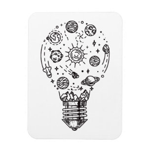 Solsystem i docka i bulb magnet
