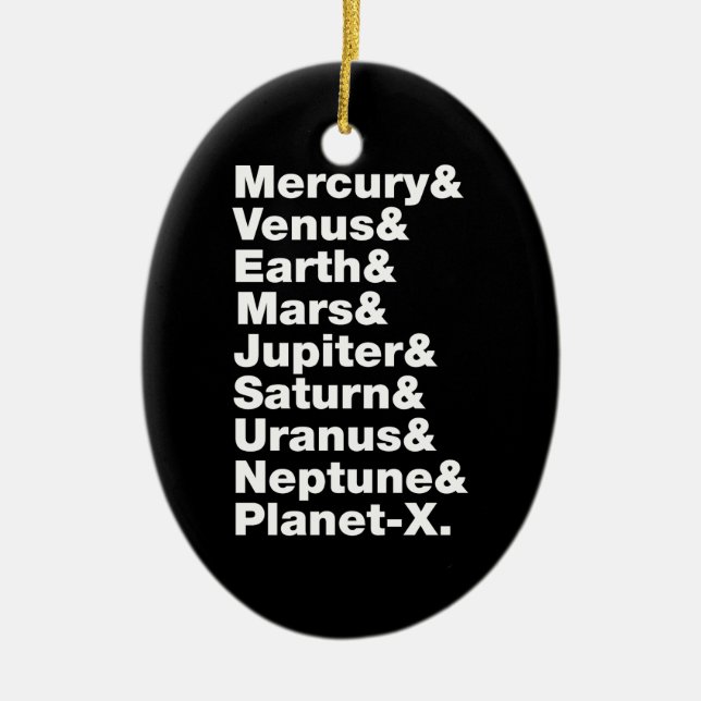 Solsystem Julgransprydnad Keramik (Framsidan)