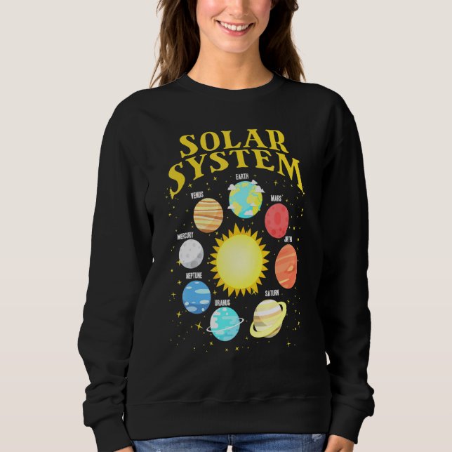 Solsystem med planets rymdplanet 1 t shirt (Framsida)