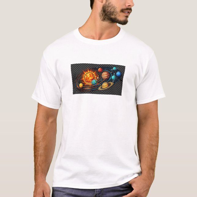 Solsystem  t shirt (Framsida)