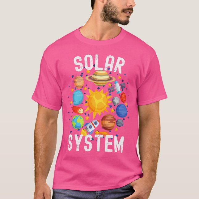 Solsystemastronomi För barn Shirt Planet T (Framsida)