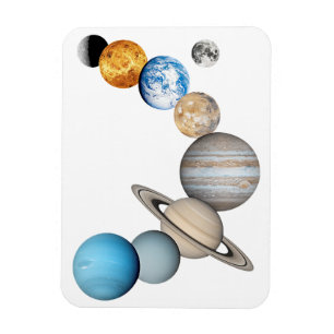 Solsystemens planeter (Färg utbytbar) Magnet