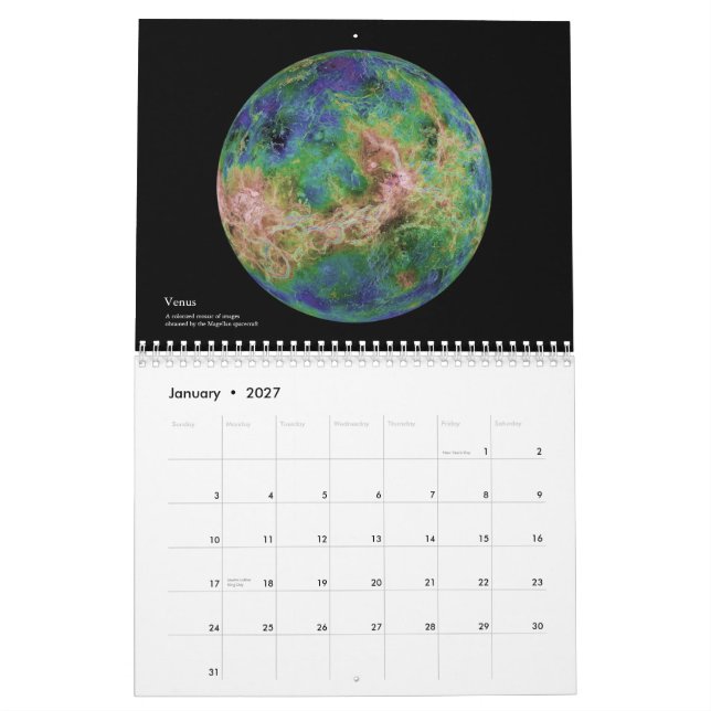 "Solsystemet" 2012 års väggkalender Kalender (Jan 2027)