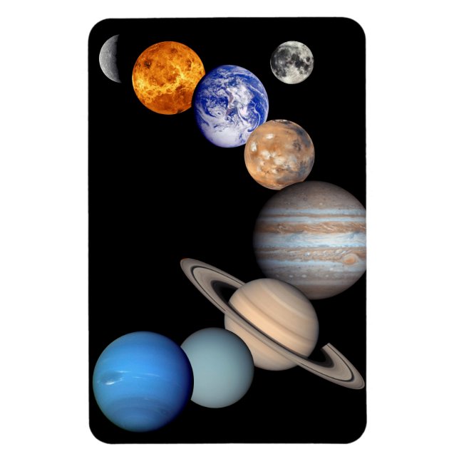 Solsystemets montage JPL planetfoton Magnet (Vertikal)