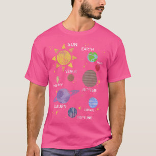 Solsystemets planeter astronomi t shirt
