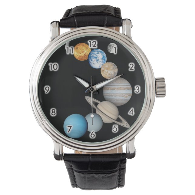 Solsystemets planeter (Färg Changeable) Wat Armbandsur (Framsida)