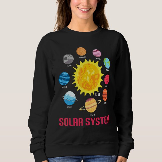 Solsystemets planeter   Rymdastronomi T Shirt (Framsida)