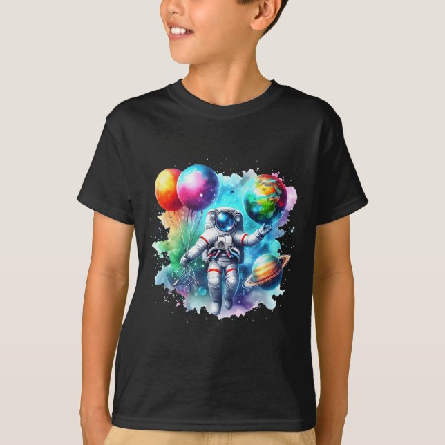 Solsystemets planeter vetenskap rymden pojkar flic t shirt (Framsida)