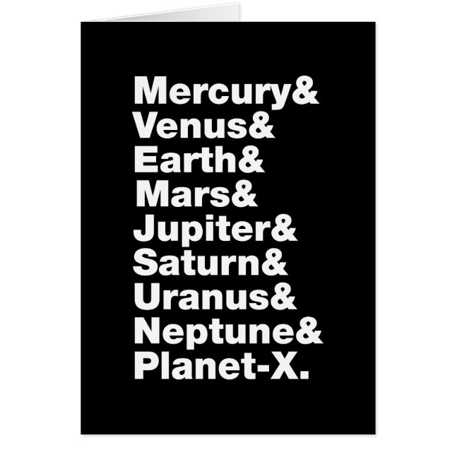 Solsystemhälsningskort Hälsningskort (Framsidan)