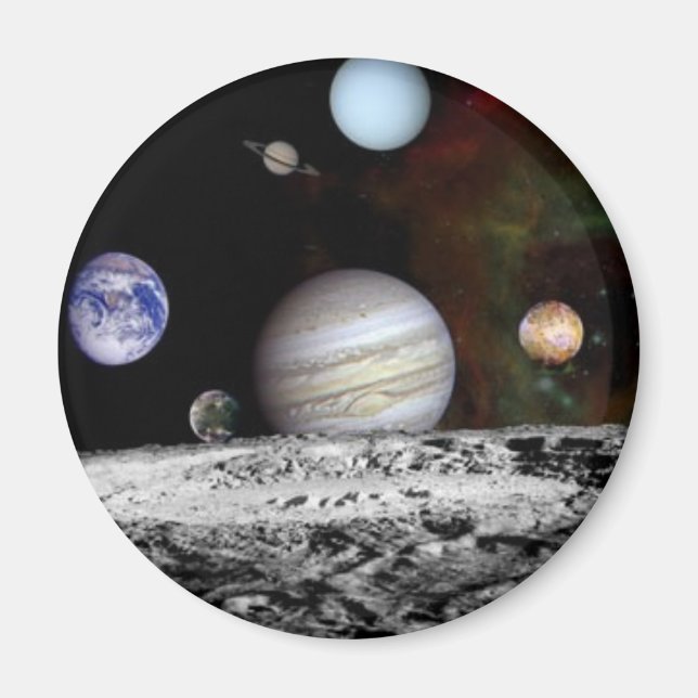 Solsystemmontage-solsystem-ga Magnet (Framsidan)