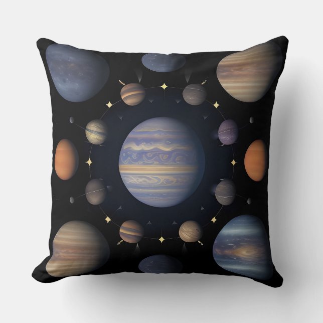 Solsystemplaner i rymden kudde (Framsida)