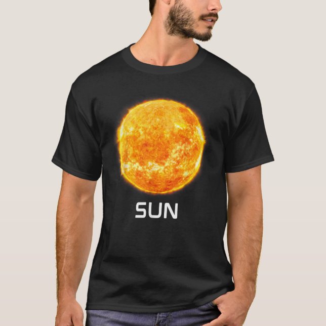 Solsystemplaneten Sol Rymden T Shirt (Framsida)