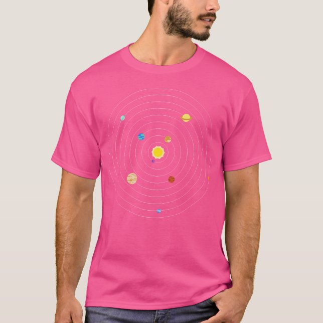 Solsystemplaneter Astronomer Astronomi Gift T Shirt (Framsida)