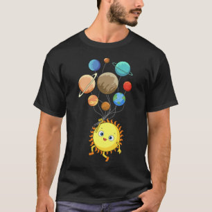 Solsystemplaneter Astronomy Space Science Girls T Shirt