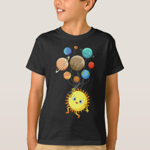Solsystemplaneter Astronomy Space Science Girls T Shirt