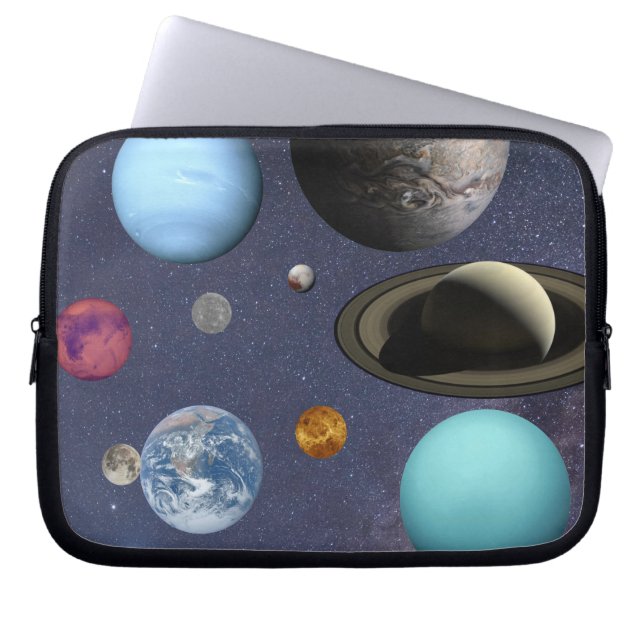 Solsystemplaneter Electronics Bag Laptop Fodral (Framsidan)