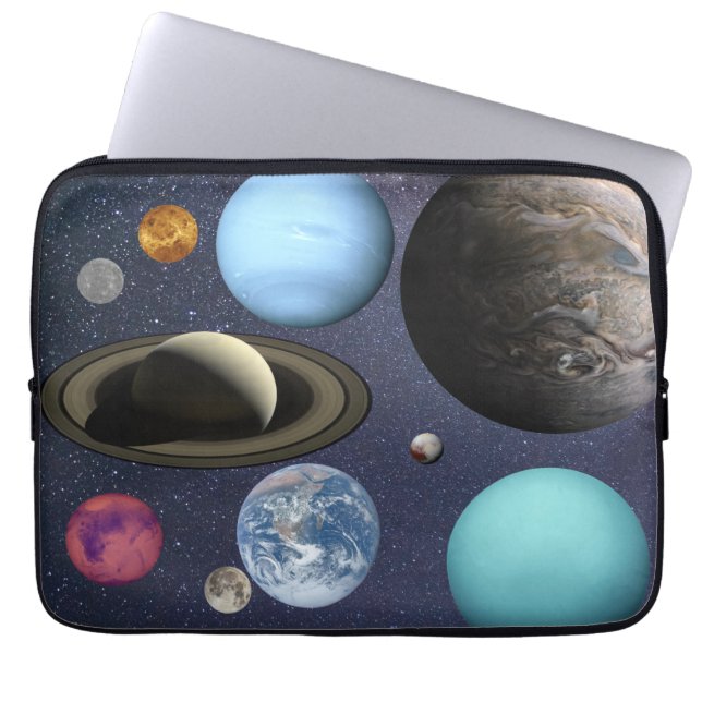 Solsystemplaneter Electronics Bag Laptop Fodral (Framsidan)