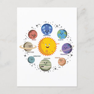 SolsystemPlanets Rymden Galaxy Universe Vykort