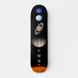 Solsystemplattor, skifferdäck mini skateboard bräda 18,5 cm