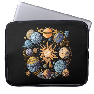 Solsystemsgrafik Laptop Fodral