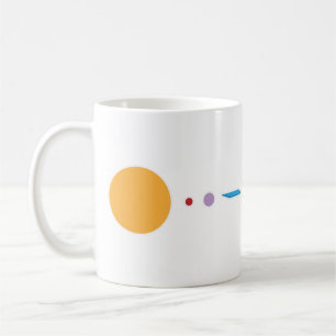 Solsystemsgrafik på mark kaffemugg