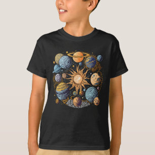 Solsystemsgrafik T Shirt