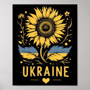 Soltill Ukraina Jag Står Med Ukraina Fred För Poster