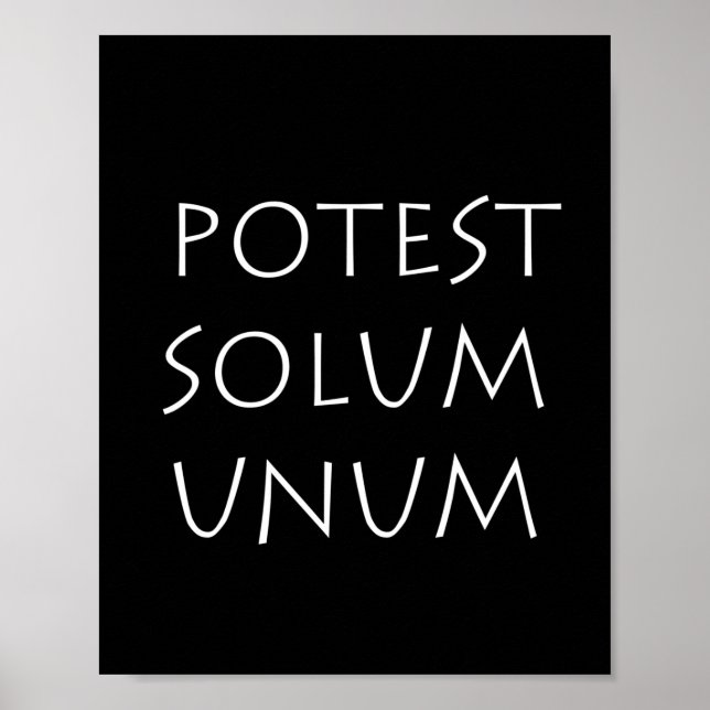 Solum Unum för potest Poster (Framsidan)