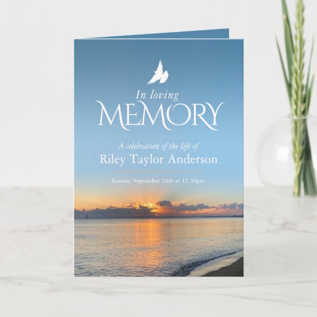 Soluppens begravning firande i livets begravning program (Framsida)